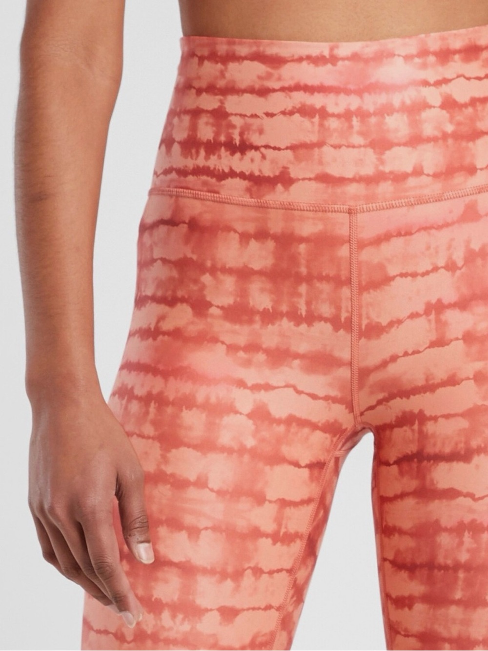 Athleta Elation Printed Capri Tight, Tahiti Island Coral